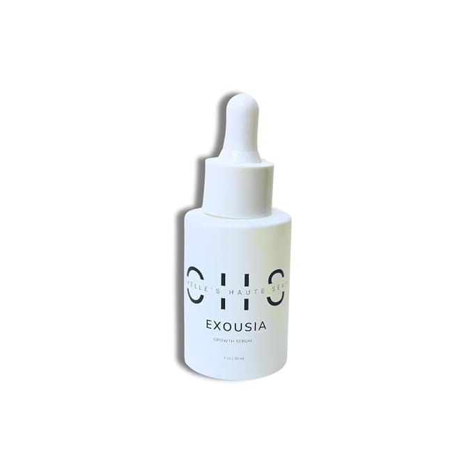 Chelle's Haute Seat Hair Growth Serum, Light Weight, Plant-based, Cruelty free, Reduce Shedding, Strengthening, Harsh Chemical Free, Thicker, Fuller Hair, DHT Blocker