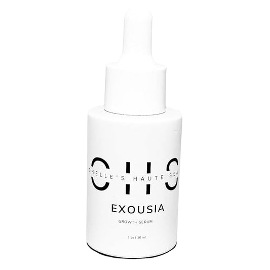 Chelle's Haute Seat Hair Growth Serum, Light Weight, Plant-based, Cruelty free, Reduce Shedding, Strengthening, Harsh Chemical Free, Thicker, Fuller Hair, DHT Blocker