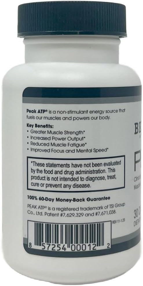 Beverly International Peak ATP® - Unlock Your Competitive Edge - PRE-Workout. Non-Stimulant Energy Source. Fuels Your Muscle. Increase Power, Strength, Muscle Mass, Reduce Fatigue, 30 Caps