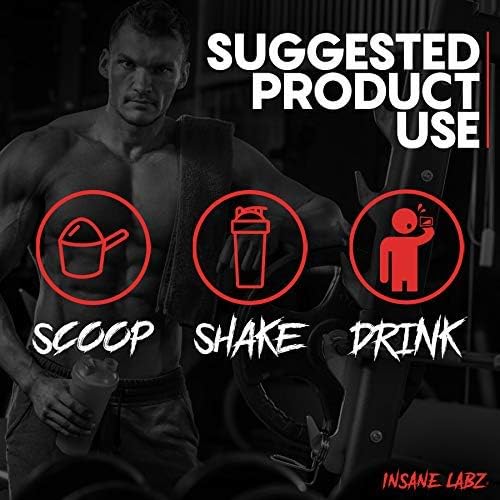 Insane Labz Insane Veinz Non Stimulant NO Enhancing Powder, Nitric Oxide Booster, Loaded with Agmatine Sulfate and Betaine Anhydrous, Increase Vascularity, 35 Srvgs, Apple