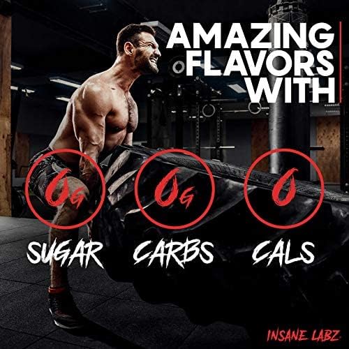 Insane Labz Insane Veinz Non Stimulant NO Enhancing Powder, Nitric Oxide Booster, Loaded with Agmatine Sulfate and Betaine Anhydrous, Increase Vascularity, 35 Srvgs, Apple