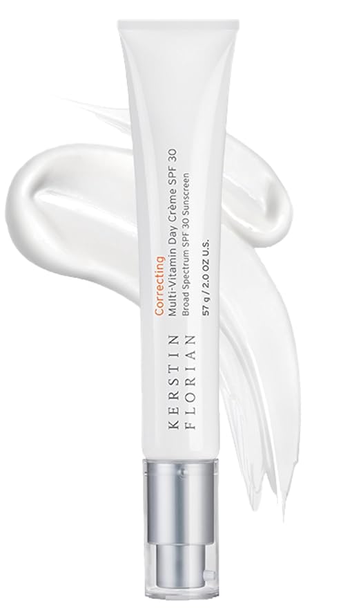 Kerstin Florian Multi-Vitamin Day Crème SPF 30, Daily Facial Moisturizer with Natural Zinc Oxide, Sunscreen with UVA and UVB Protection, Free From Parabens, Oil & Chemicals (2 oz)