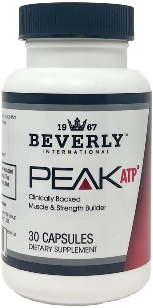 Beverly International Peak ATP® - Unlock Your Competitive Edge - PRE-Workout. Non-Stimulant Energy Source. Fuels Your Muscle. Increase Power, Strength, Muscle Mass, Reduce Fatigue, 30 Caps