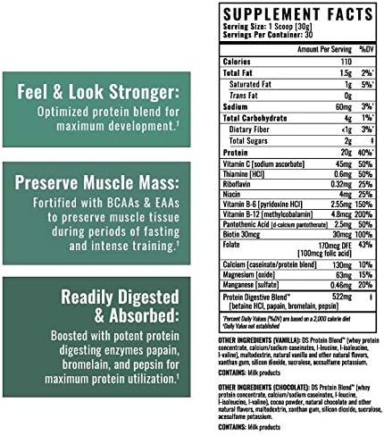 Wilderness Athlete - Daily Strength Premium Protein | Whey Protein Powder for Women & Men - Best Protein Powder for Lean Muscle - Clean Protein Powder with Whey Protein Isolate (Vanilla Bean)