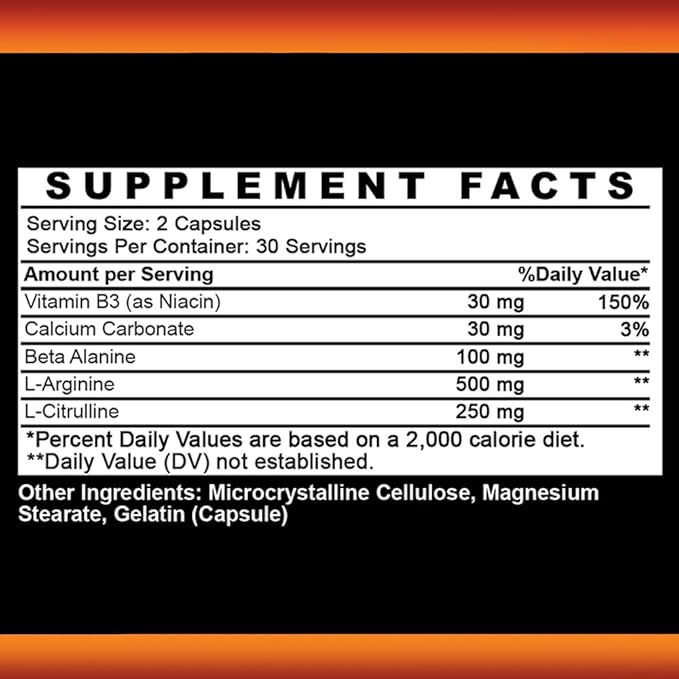 Angry Supplements Monster Test Nitric Oxide Booster Capsules, Extreme N.O Boost, Powerful Workouts, Quick Recovery & Energy (1-Bottle, 60ct)