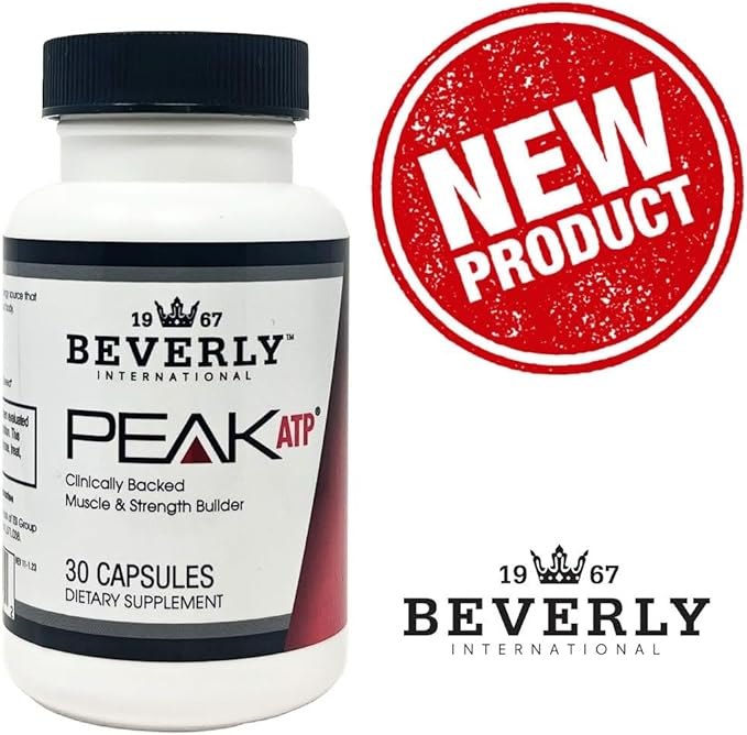 Beverly International Peak ATP® - Unlock Your Competitive Edge - PRE-Workout. Non-Stimulant Energy Source. Fuels Your Muscle. Increase Power, Strength, Muscle Mass, Reduce Fatigue, 30 Caps