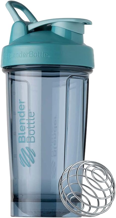 BlenderBottle Shaker Bottle Pro Series Perfect for Protein Shakes and Pre Workout, 24-Ounce, Cerulean Blue and Ocean Blue