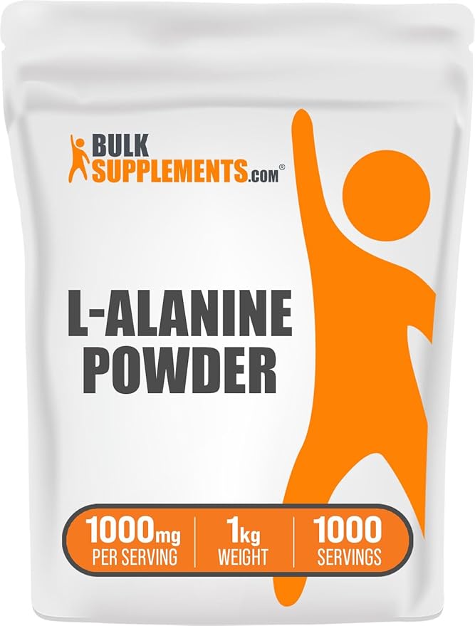 BulkSupplements.com L-Alanine Powder - Alanine Supplement, L-Alanine 1000mg - Amino Acid Supplement, Amino Acid Powder - Unflavored & Gluten Free, 1kg (2.2 lbs) (Pack of 1)
