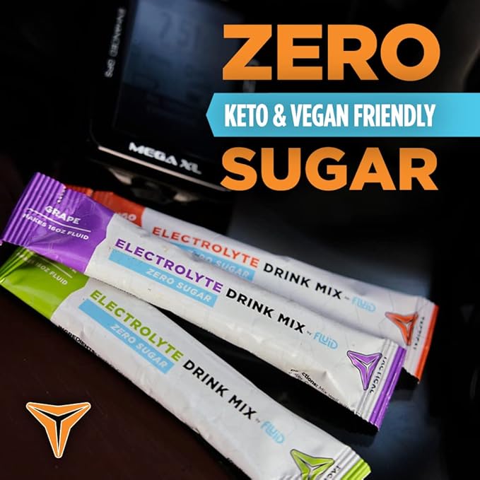 Fluid Tactical - Zero Sugar, Keto Electrolyte Powder, Hydration Packets, Made in USA (Wild Berry, 25 Count)