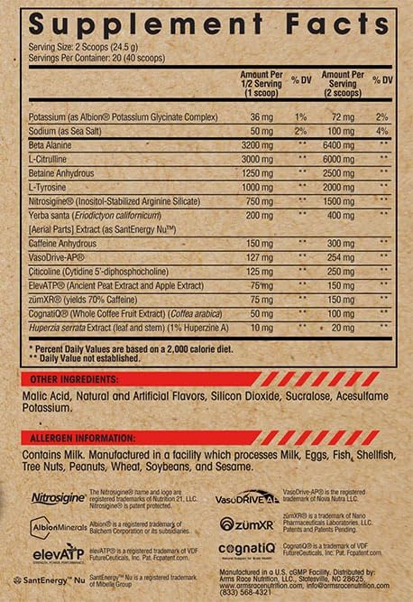 Arms Race Nutrition Harness Evolution Next Level Pre-Workout, 20 Servings (Jalapeno Margarita)