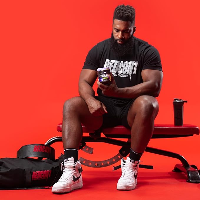 REDCON1 Total War Preworkout - Contains 320mg of Caffeine from Green Tea, Juniper & Beta Alanine - Pre Work Out with Amino Acids to Increase Pump, Energy + Endurance (Orange Crush, 30 Servings)