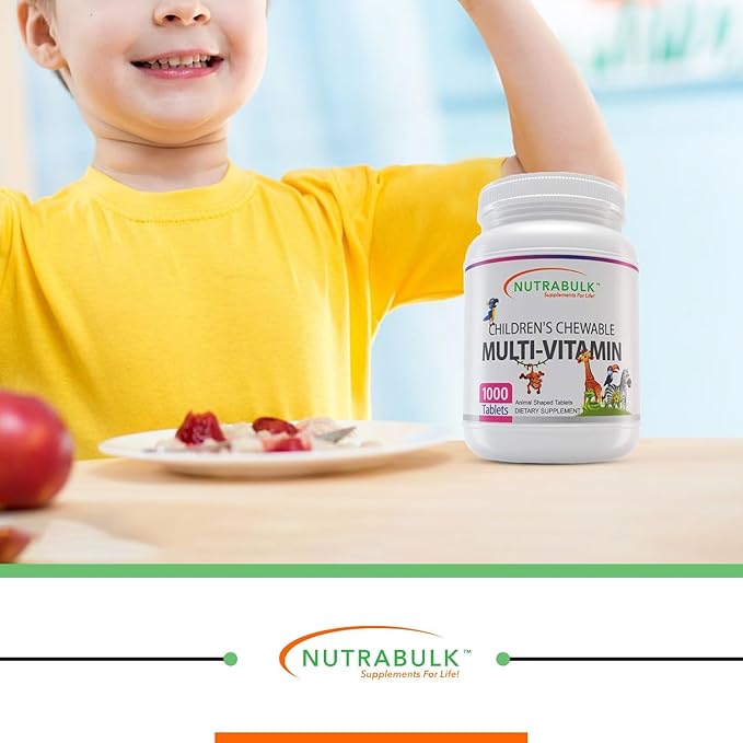 Children's Chewable Multivitamin Tablets for Overall Well Being - Fun Animal Shapes & Cherry Flavor- Multivitamins for Kids' Daily Nutritional Needs - 12000 Count (12 Bottles of 1000)