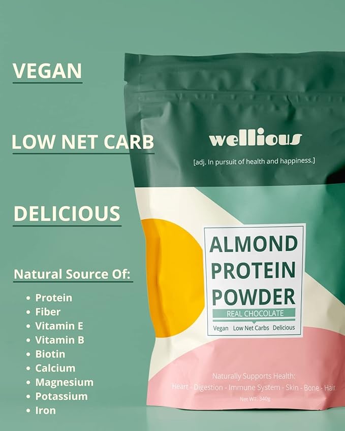 Clean Vegan Protein Powder Chocolate - Organic Plant Based Protein Powder Dairy Free for Gut Health, No Sodium, High Fiber, Keto Friendly, Non Dairy, Lactose Free Protein Powder