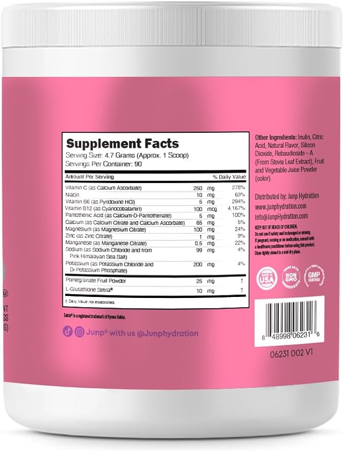 JUNP Electrolytes Powder No Sugar No Carbs – Vine Ripened Grape Keto Electrolyte Drink Mix - Potassium & Salt Hydration Powder Electrolytes Zero Calorie Sugar Free Electrolyte Powder, 90 Servings