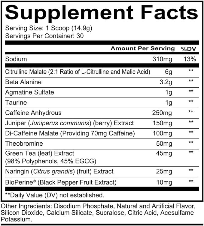 REDCON1 Total War Pre Workout - L Citrulline, Malic Acid, Green Tea Leaf Extract for Pump Boosting Pre Workout for Women & Men - 3.2g Beta Alanine to Reduce Exhaustion, Strawberry Mango, 30 Servings