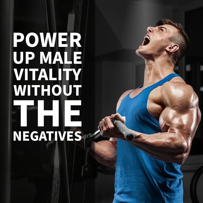 [Men Over 30, Power UP ]- Hair Thinning? Low Manhood Energy? Doctor endorsed, Comprehensive Support for Vitality, Manhood, Hair Support, Focus, All While combating Negative DHT Effects