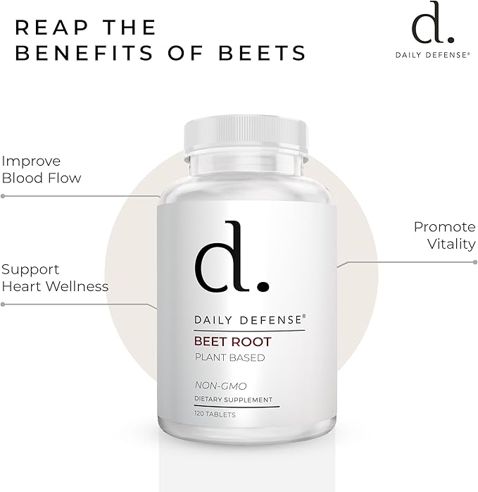 Beet Root Supplements - Overall Vitality & Energy Supplements for Women & Men with Black Pepper Powder & Beet Root Powder - 120 All Natural Beet Root Pills per Bottle
