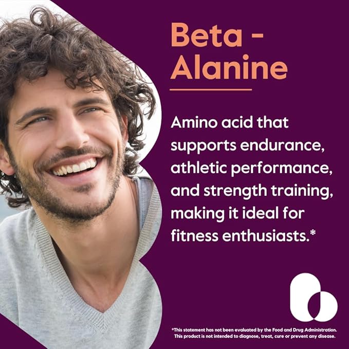 BESTVITE Beta Alanine 750mg (240 Vegetarian Capsules) - No Stearates - Vegan - Non GMO - Gluten Free