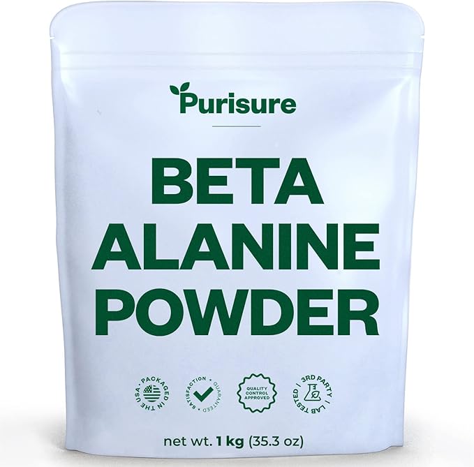 Beta Alanine Powder 1kg, Pure Beta Alanine Pre-Workout Supplement for Sustained Energy, Beta Alanine Pre Workout Powder for Men and Women, Alanine Supplement for Endurance, 1,334 Servings