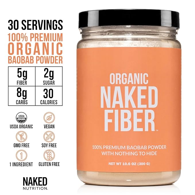 Naked Fiber Organic Baobab Powder Fiber Supplement