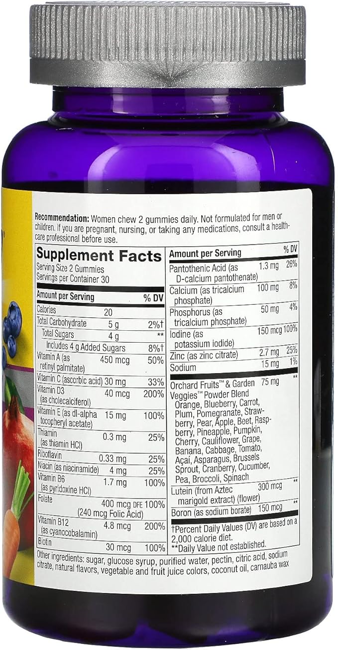 Womens 50+ Gummy Vitamins 60 Gummies (2 Pack).