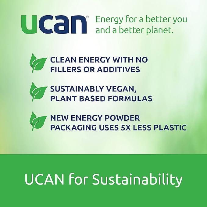 UCAN Energy Powder, Lemon, Keto, Sugar-Free Pre & Post Workout for Men & Women, Non-GMO, Vegan, Gluten-Free, Great for Runners, Gym-Goers and High Performance Athletes | 30 Servings (26.5 Ounces)