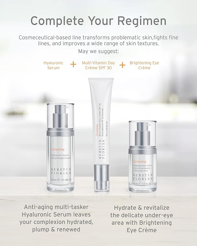 Kerstin Florian Multi-Vitamin Day Crème SPF 30, Daily Facial Moisturizer with Natural Zinc Oxide, Sunscreen with UVA and UVB Protection, Free From Parabens, Oil & Chemicals (2 oz)