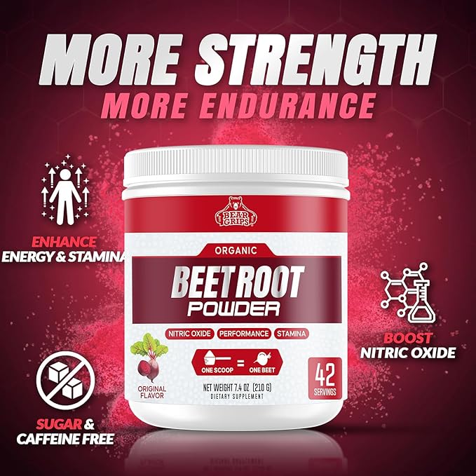 Organic Beet Root Powder - Nitric Oxide Supplement Super Food Beets Supplements, Beet Powder Organic High Blood Pressure Supplements, Beets for High Blood Pressure Support & Heart Health Support