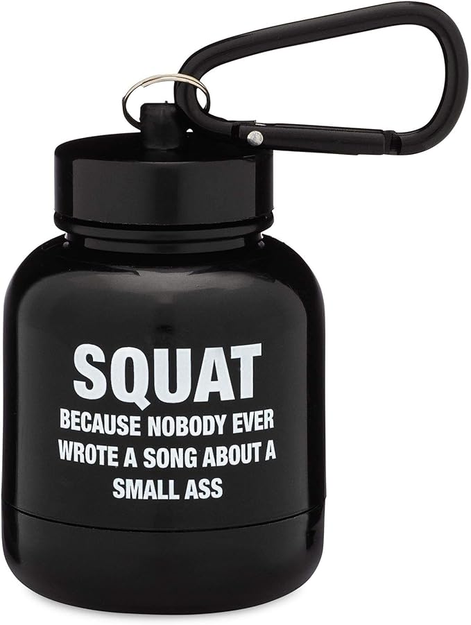 Protein Powder and Supplement Funnel Keychain, Portable to-Go Container for The Gym, Workouts, Fitness, and Travel - TSA Approved, Punny Variety 5-Pack