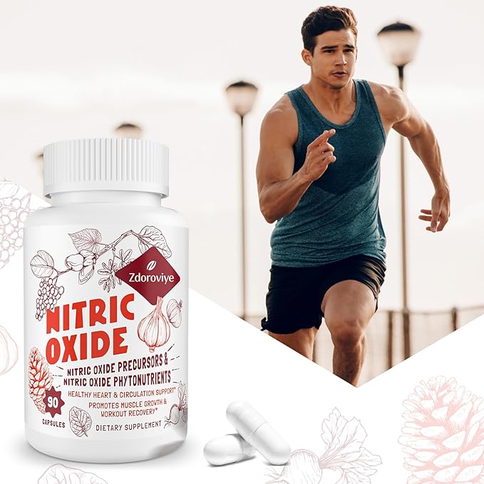 Nitric Oxide Supplement for Men, 2,255mg Per Serving, 90 Capsules – 13 in 1 Nitric Oxide Supplement with Arginine & Citrulline Complex (2 Bottle)