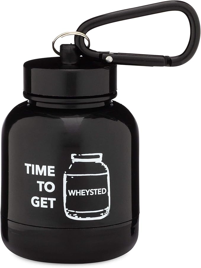 Protein Powder and Supplement Funnel Keychain, Portable to-Go Container for The Gym, Workouts, Fitness, and Travel - TSA Approved, Punny Variety 5-Pack