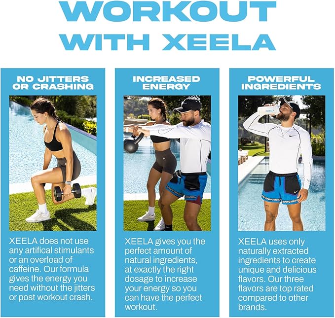 XEELA Pre Workout - Clean & Tested - Jitter Free, Safe, and Natural - Increase Thermogenic Energy, Focus, and Endurance w/Creatine, Organic Caffeine, and Plant Based Citrulline (Mango Candy)