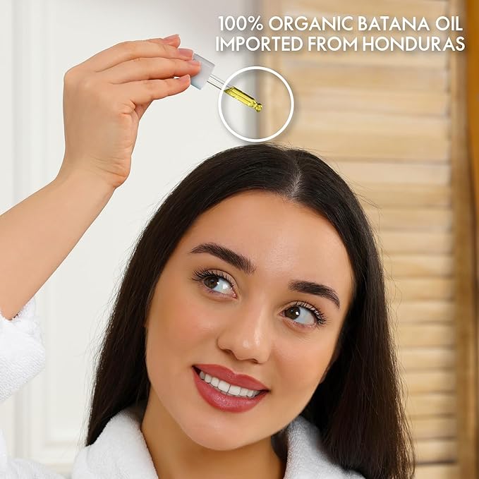 Sugarbear Hair Vitamin Gummy 1 Month Supply & 1 Pure Batana Natural Hair Growth Oil-Extra Strength Biotin 6000mcg, Women, Men, Vegan Vitamin B12, MSM, Inositol, Elderberry, Kosher, Halal, Cruelty-Free
