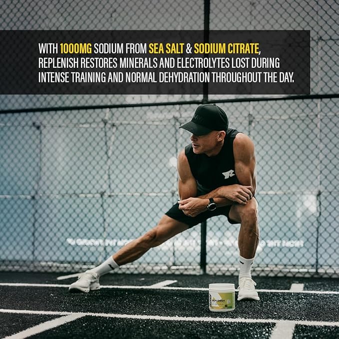 RAW Replenish Box, Premium Electrolytes Powder Recovery Formula, Lemon Lime (20 Sticks) - Flavored Electrolyte Drink Mix Supplement for Hydration, Replenishment, Endurance & Performance