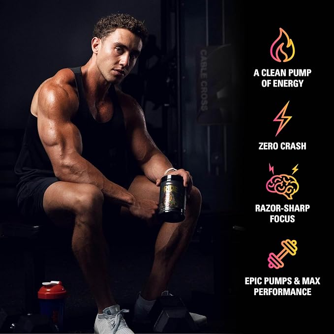 EHP Labs Pride Pre Workout Powder Energy Supplement - Sugar Free Preworkout for Men & Women, Energy Powder Boost Drink with BCAA - 280mg of Caffeine - Jungle Fruits (40 Servings)
