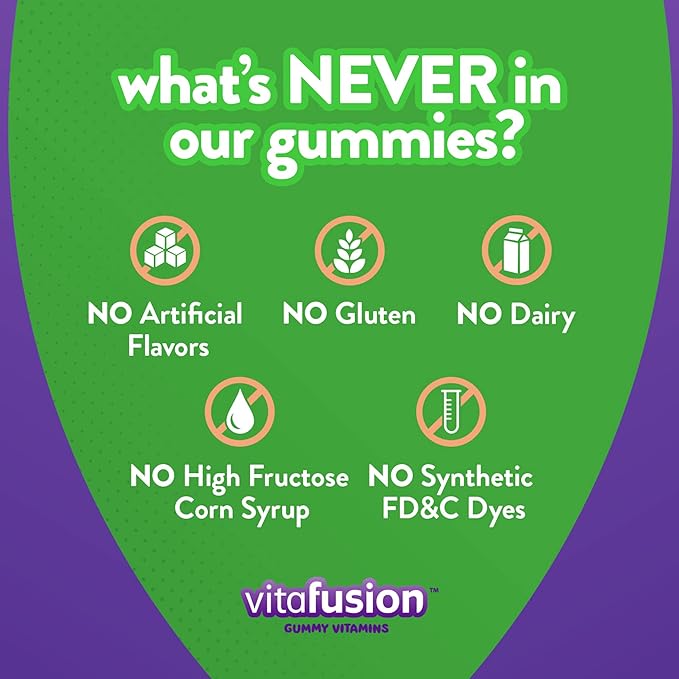 Vitafusion Gorgeous Hair, Skin & Nails Multivitamin Gummy Vitamins, 100ct (Pack of 2)