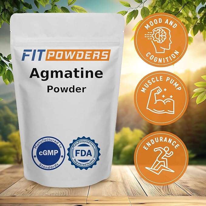 Agmatine Sulfate Powder 250 Grams (Multiple Sizes) Strength and Pump (Nitric Oxide) 100% Pure Agmatine Powder, Vegan, Gluten-Free