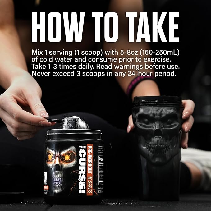 JNX SPORTS The Curse! Pre Workout Powder - Sour Candy 50 Servings | Preworkout: Boost Strength, Energy + Focus for Men & Women | Caffeine, Beta-Alanine, Creatine & L-Citrulline