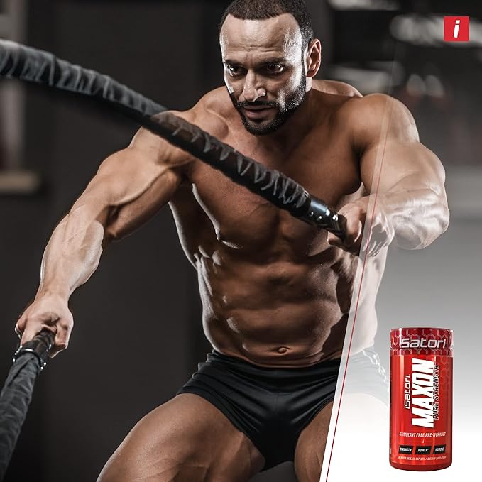 iSatori Maxon Stim Free Pre Workout Tablets, Pure Strength & Performance Formula with Kre-Alkalyn Creatine, Fenugreek, Agmapure & elevATP, Caffeine Free Pre Workout for Men, 84 Tablets