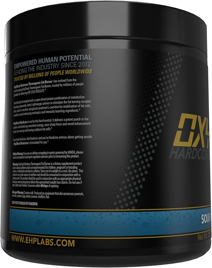 EHP Labs OxyShred Hardcore Super Dosed Pre Workout Powder - Preworkout Powder with L Glutamine & Acetyl L Carnitine, Energy Boost Drink - 275mg of Caffeine - Sour Crawlies, 40 Servings