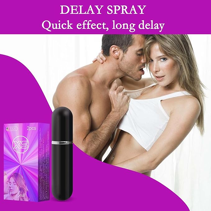 XS Spray - Enhancers - Desensitizing Delay Spray for Men clinically Proven to Help You Last Longer in Bed - Delay Without Losing Pleasure - Delay Sprayer, 5ml (2PC)
