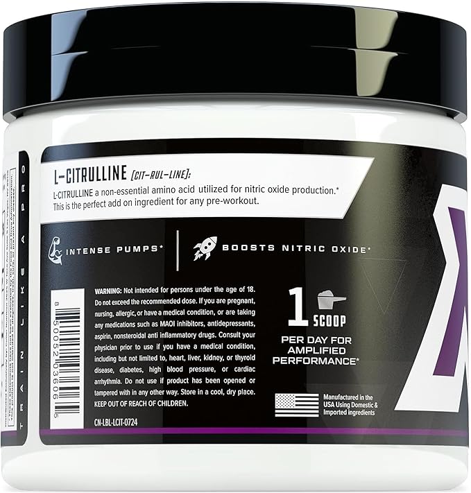 Cutler Nutrition Jay Essentials 100% Pure L-Citrulline Powder Unflavored 3g Per Serving Supports Endurance and Pumps (67 Servings)