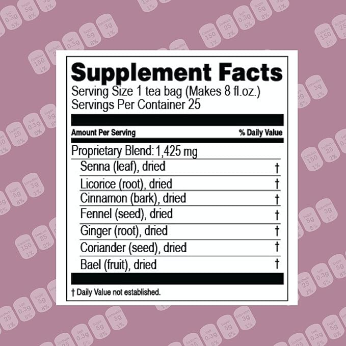 Hyleys Colon Cleanse Tea Cranberry Flavor - 25 Tea Bags (12 Pack - 300 Tea Bags Total)