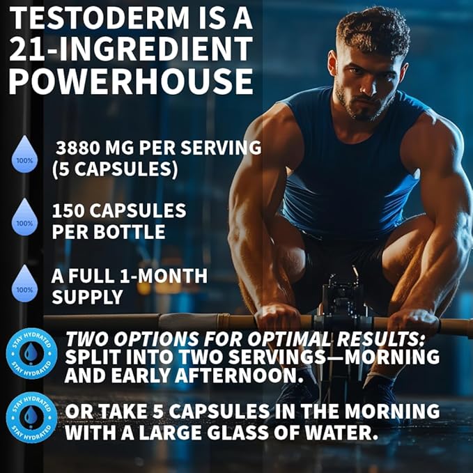 [Men Over 30, Power UP ]- Hair Thinning? Low Manhood Energy? Doctor endorsed, Comprehensive Support for Vitality, Manhood, Hair Support, Focus, All While combating Negative DHT Effects