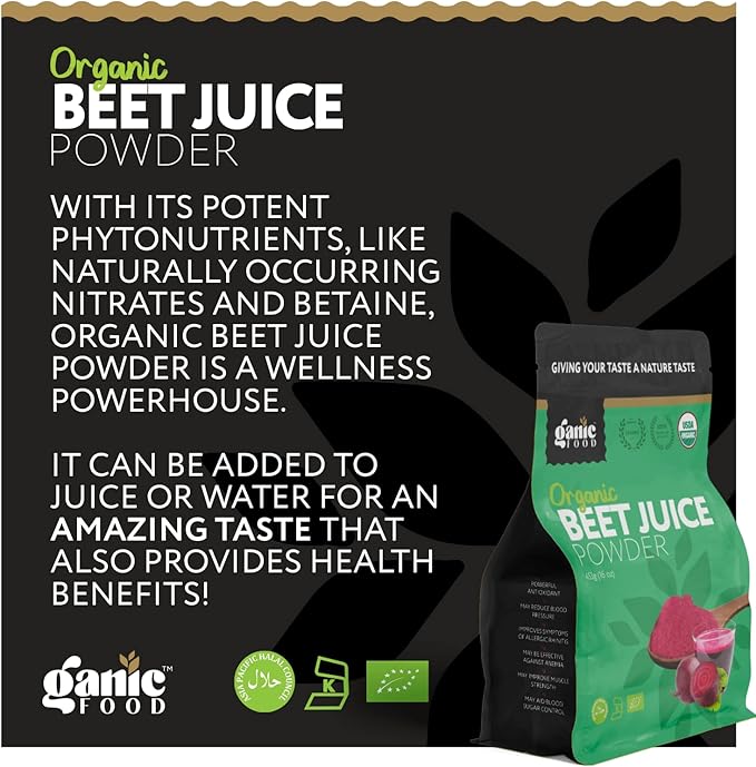 Organic Beet Root Juice Powder, 16 Ounces