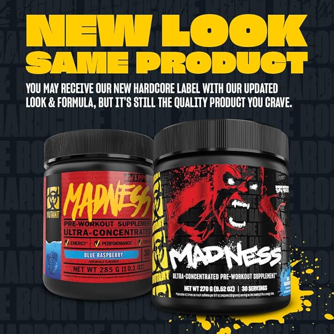 Mutant Madness | Pre Workout Powder Supplement Performance and Pump Blend Includes L-Citrulline, Beta-Alanine, Taurine, L-Tyrosine | 30 Serving |Orange Rush