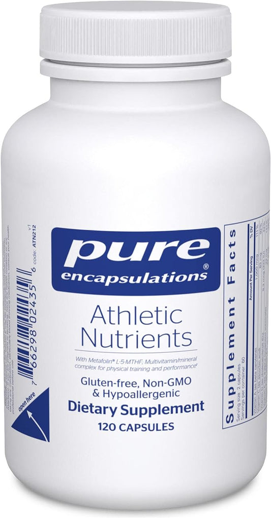 Pure Encapsulations Athletic Nutrients | Multivitamin/Mineral Complex for Exercise Performance and Training* | 120 Capsules