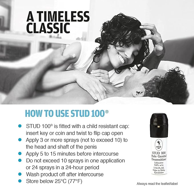 Stud 100 Male Genital Desensitizer Spray, 7/16- Fl. Ounce Box (Pack of 1