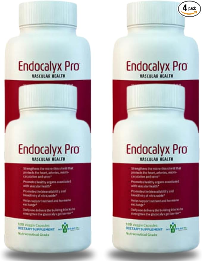 Endocalyx Pro - Vascular & Microcirculation Health Supplement 120 Capsules | Support Vascular Protection | Support Nitric Oxide Functions | Nourishes The Glycocalyx Structure