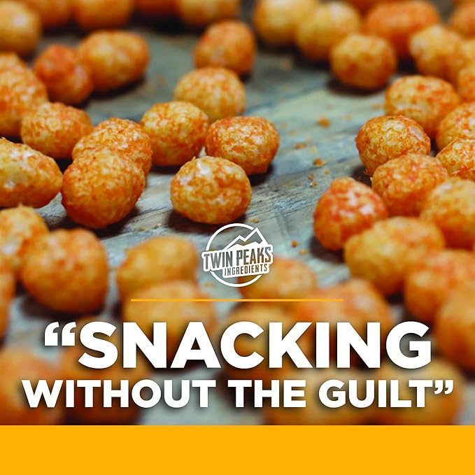 Twin Peaks Low Carb, Keto Friendly Protein Puffs, 2 Serving 12 Pack, (60g, 42g Protein, 4g Carbs)